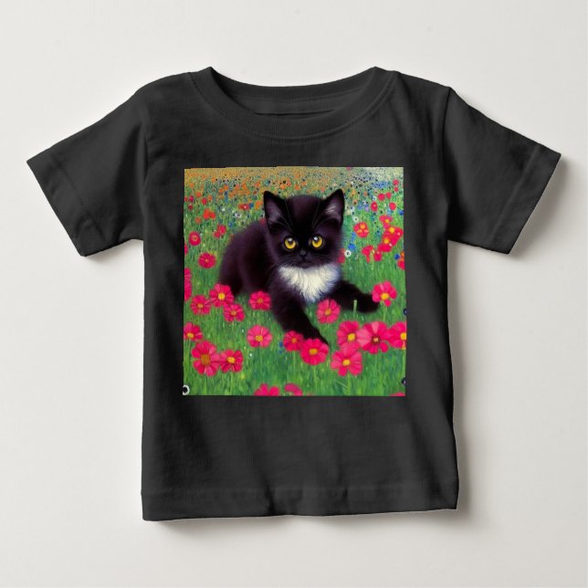 Camiseta Gato Smoking Gustav Klimt (Frente)