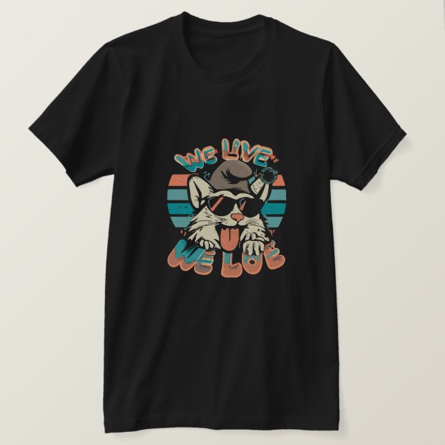 Camiseta Gato Smurf - Nós Vivemos Nós Amamos  (Frente do Design)