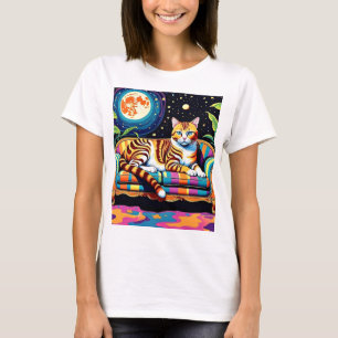 Camiseta Gato sob as estrelas 2