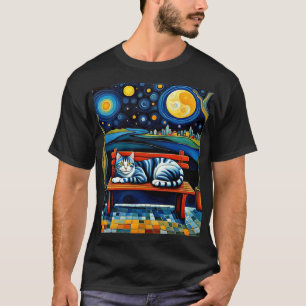 Camiseta Gato sob as estrelas 4