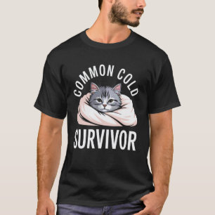 Camiseta Gato Sobrevivente de Resfriado Comum 1