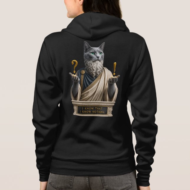 Camiseta Gato Socrates Azul Russo (Verso)
