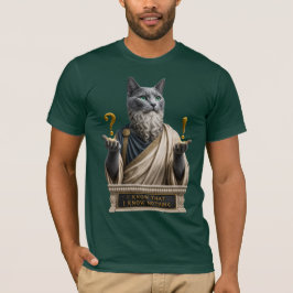 Camiseta Gato Socrates Azul Russo