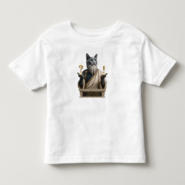 Camiseta Gato Socrates Azul Russo (Frente)