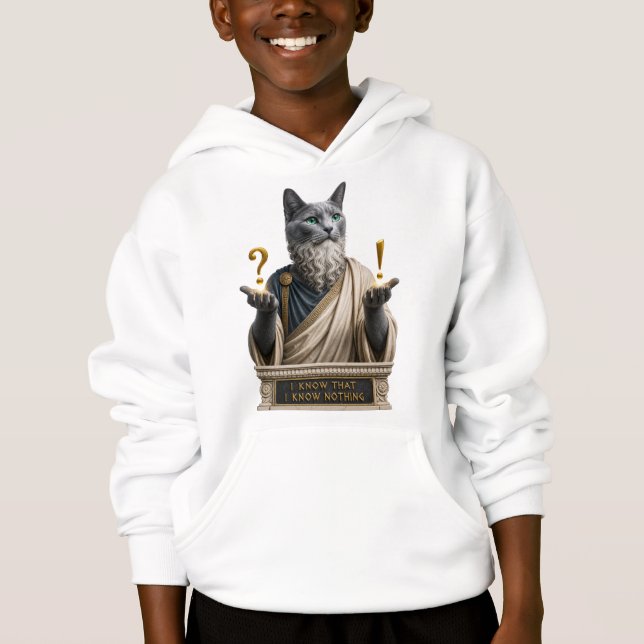 Camiseta Gato Socrates Azul Russo (Frente)