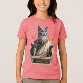 Camiseta Gato Socrates Azul Russo