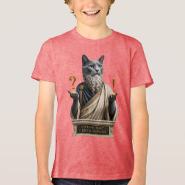 Camiseta Gato Socrates Azul Russo