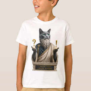 Camiseta Gato Socrates Azul Russo