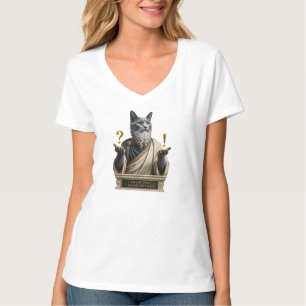 Camiseta Gato Socrates Azul Russo