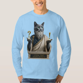 Camiseta Gato Socrates Azul Russo