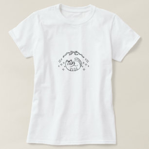 Camiseta Gato Sonolento Caprichoso