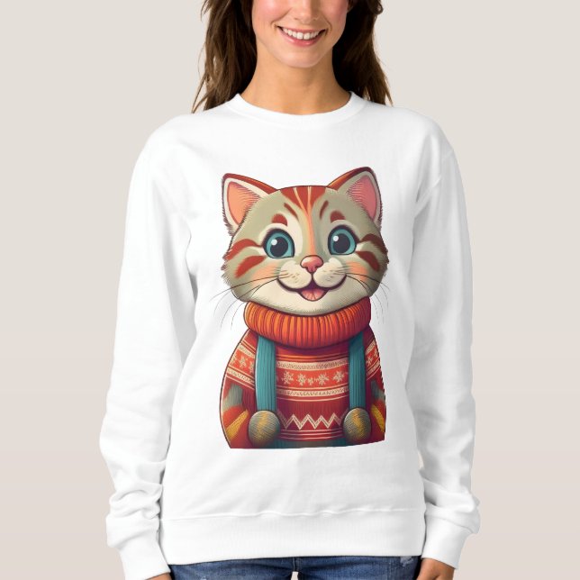 Camiseta Gato sorridente bonito (Frente)