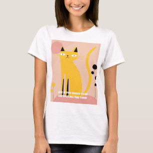 Camiseta Gato Sorridente e Engraçada para Amantes 