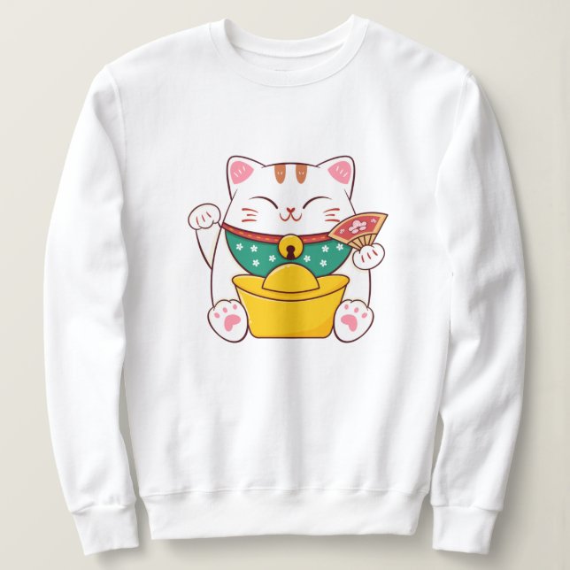 Camiseta Gato Sortudo (Frente do Design)