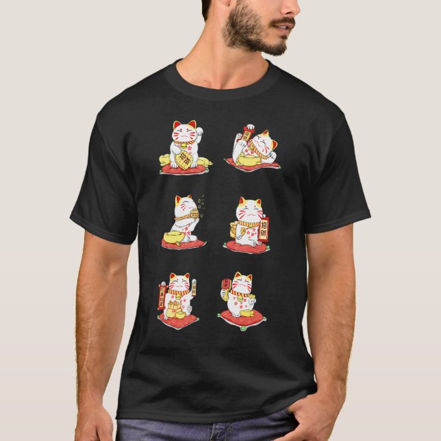 Camiseta Gato Sortudo Bonito Boa Sorte (Frente)