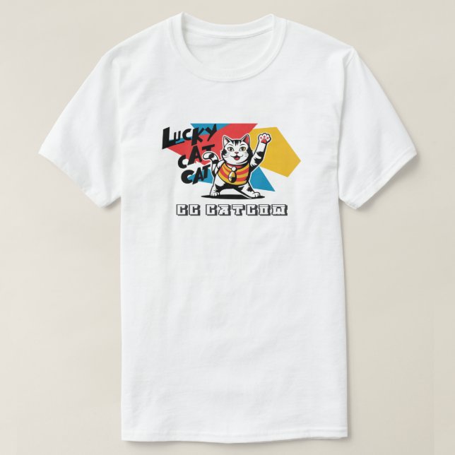 Camiseta Gato Sortudo [ CC-CatCow ] (Frente do Design)