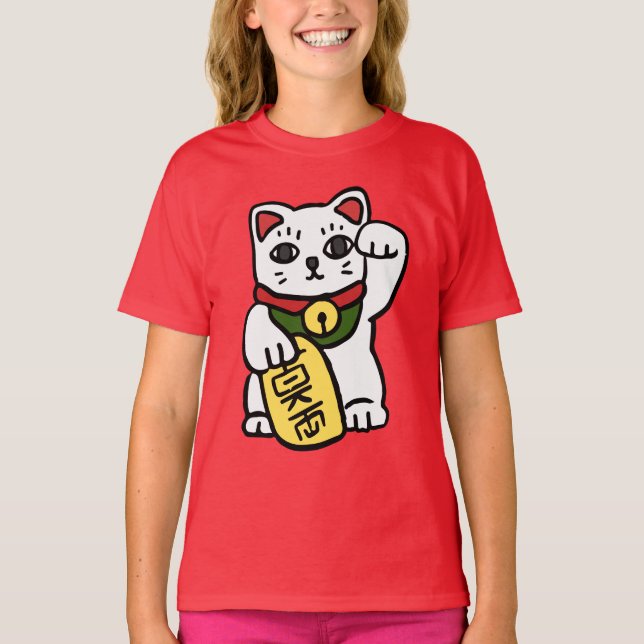 Camiseta Gato Sortudo Japonês (Frente)