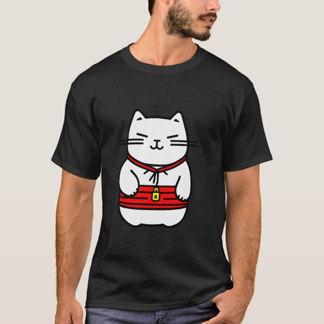 Camiseta Gato Sortudo Japonês ou Maneki-Neko (Frente)