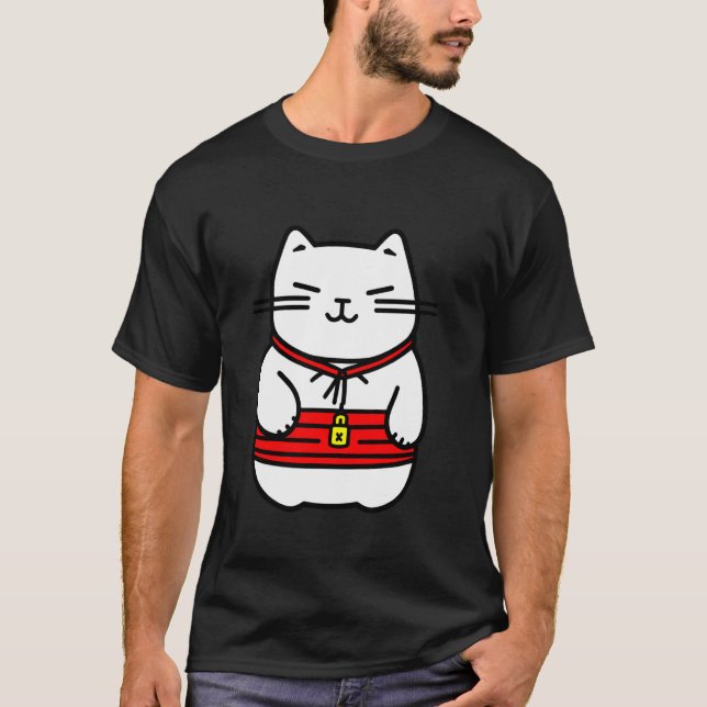 Camiseta Gato Sortudo Japonês ou Maneki-Neko (Frente)