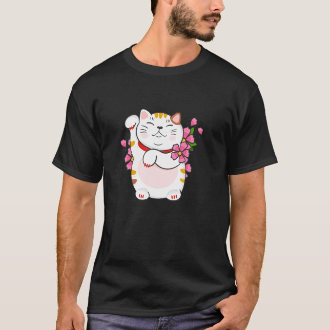 Camiseta Gato Sortudo Maneki Neko (Frente)