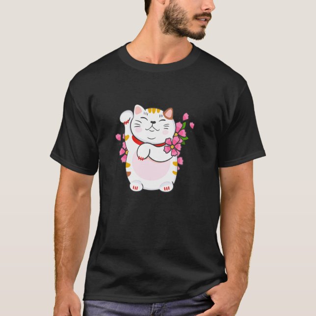 Camiseta Gato Sortudo Maneki Neko (Frente)