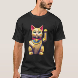 Camiseta Gato Sortudo Maneki Neko Legal Amuleto Japonês de