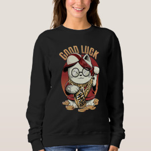 Camiseta Gato Sortudo Maneki Neko Triste Estética Ousada Ro