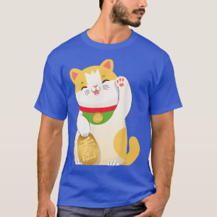 Camiseta Gato Sortudo pela Felicidade Maneki Neko Japão
