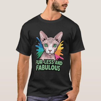 Camiseta Gato Sph sem Pelo e Fabuoso Pai Gato de Estimação
