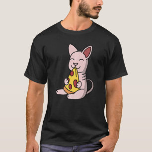 Camiseta Gato Sphynx Comendo Pizza Pet