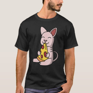 Camiseta Gato Sphynx Comendo Pizza Pet