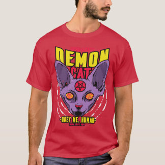 Camiseta Gato Sphynx do Demon Retro