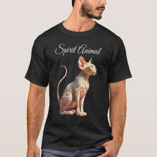 Camiseta Gato Sphynx é meu Animal Espiritual Mistério sem C