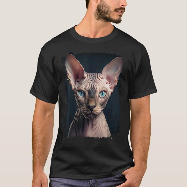 Camiseta Gato Sphynx Sem Pelos (Frente)