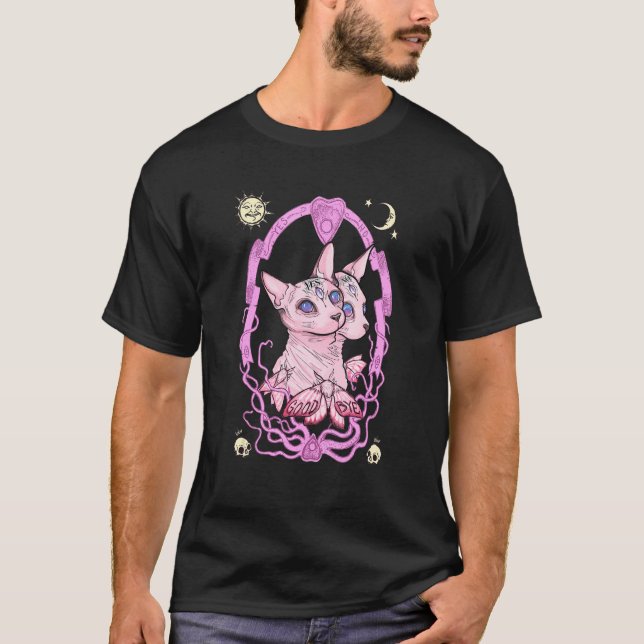 Camiseta Gato Sphynx Sim Não Tchau (Frente)