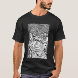 Camiseta Gato Spiral Eyes Vaporwave EDM Rave Festival House