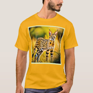 Camiseta Gato Spotado de Savannah Serval Africano