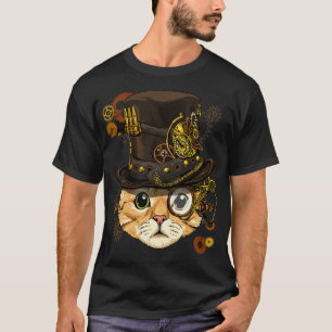 Camiseta Gato Steampunk Gelado Gatinhos De Vidro Para Mulhe
