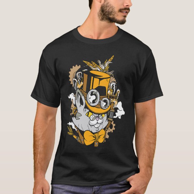 Camiseta Gato Steampunk Medieval Gatinho (Frente)