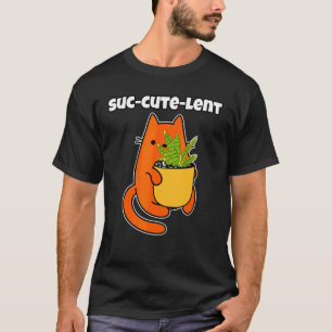 Camiseta Gato Suculento E Folha De Cobra