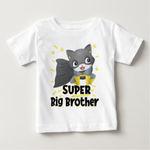 Camiseta Gato Super-Herói de Terno Preto Irmão Mais Velho