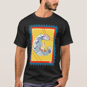 Camiseta Gato Surfista Selos Postais