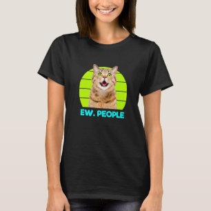 Camiseta Gato Surpreso Meow Engraçado, Eca. Ilustração de P
