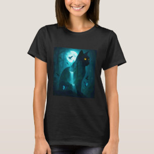 Camiseta Gato Surrealista Preto Fantasia