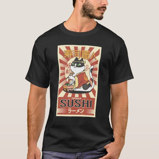 Camiseta Gato Sushi Cut Neko (Frente)
