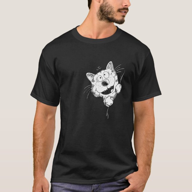 Camiseta Gato Tabby Branco Para Gato e Gatinho (Frente)