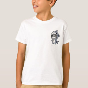 Camiseta Gato Tabby Cinza Mal-humorado Vestindo Roupa de Tu