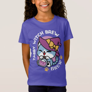 Camiseta Gato Tabby de Halloween – Arte de Chapéu de Bruxa