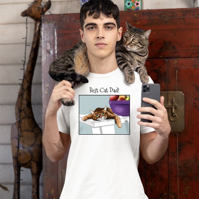 Camiseta Gato Tabby Laranja dia de os pais (Criador carregado)