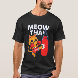 Camiseta Gato Tailandês Muay Thai Artes Marciais Kickboxing